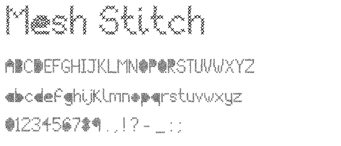Mesh Stitch font